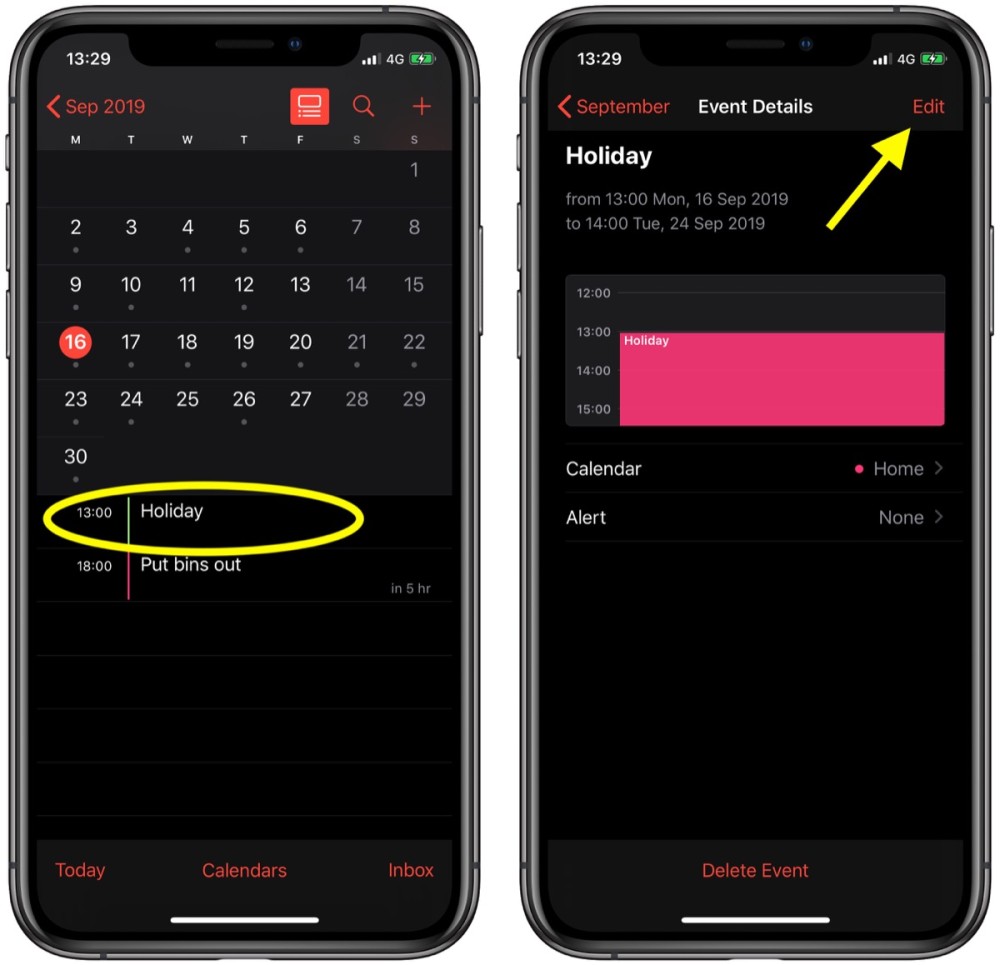 iOS 13 教程：如何在 iPhone 上的「日历」事件中添加附件？插图1