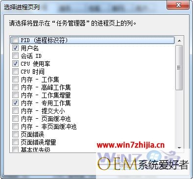 Windows7中任务管理器中用户名没有显示的解决方法