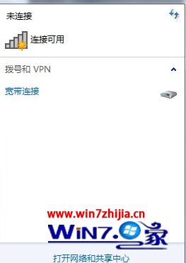 Win7网络和共享中心提示未连接连接可用怎么办【图文教程】