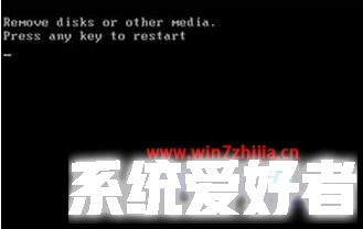 Win7系统开机黑屏并提示Remove disks or other media的原因和处理方法