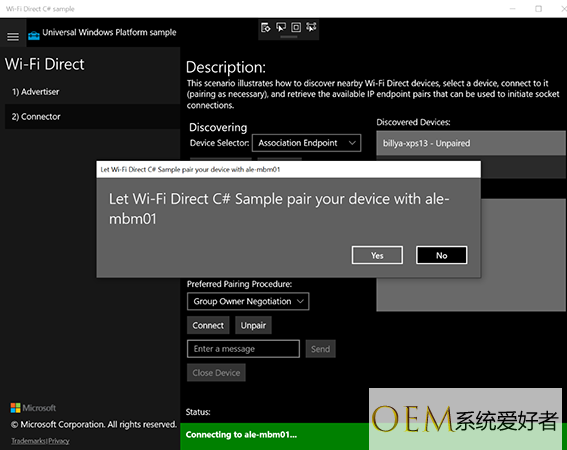 Windows10设备如何使用wifi direct