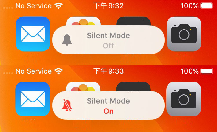 iOS 13 静音模式图标重做，提示更加醒目