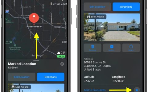 iOS 13 教程：如何在系统地图中将地点添加至收藏夹？