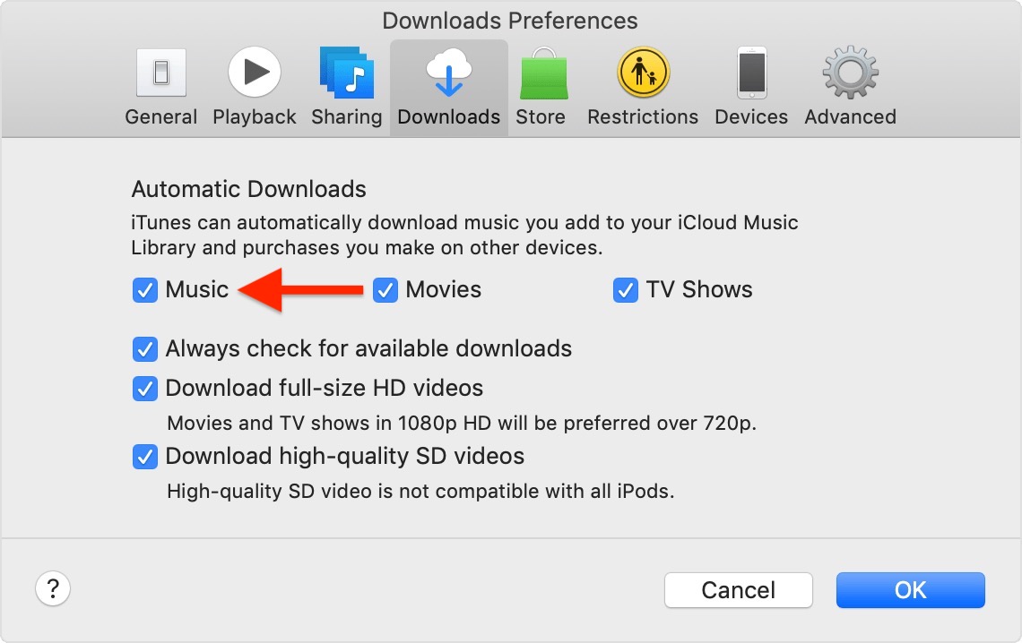 如何开启 Apple Music 中的歌曲自动下载？