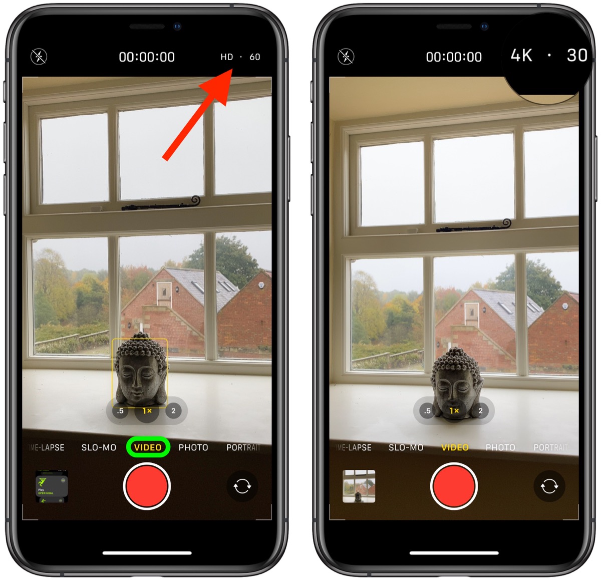 iPhone 11 Pro 如何快速在「相机」应用中更改视频拍摄质量？