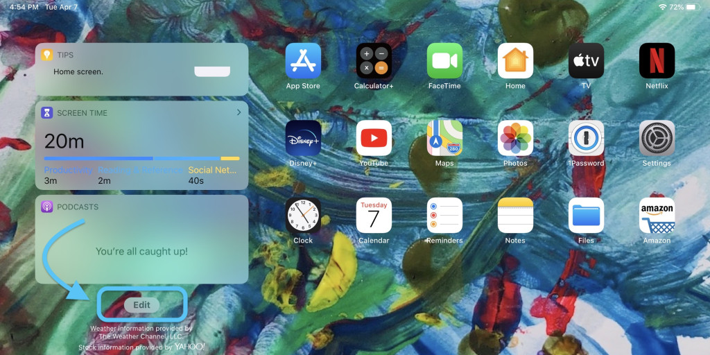 iPadOS 13 教程：如何将小部件页面保留在主屏幕？