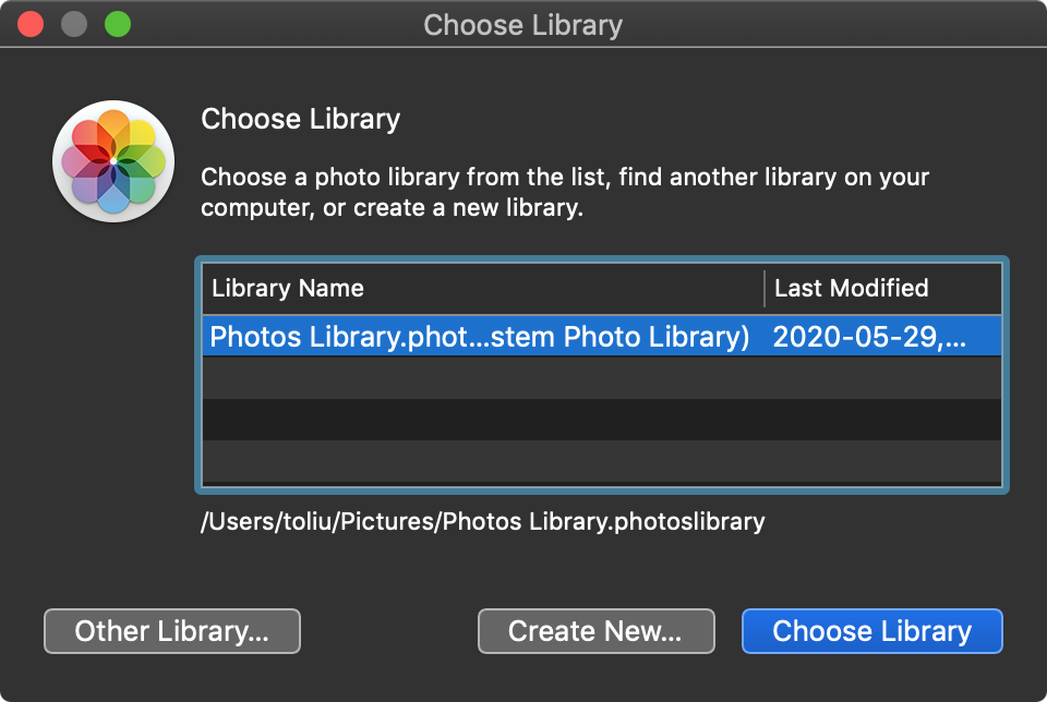 未能识别图库，提示“Photos Library.photoslibrary”怎么办？