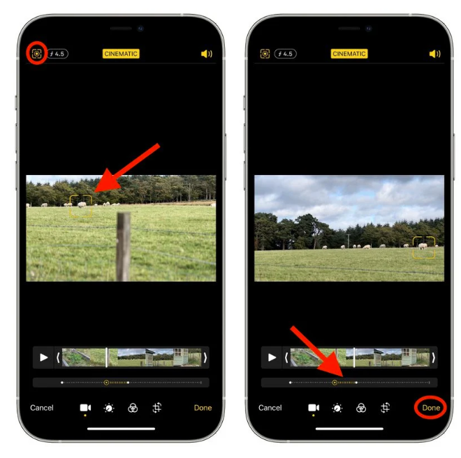 如何使用 iPhone 13 系列在“电影效果”模式下拍摄视频？